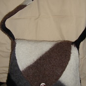 Handmade wool felted purse