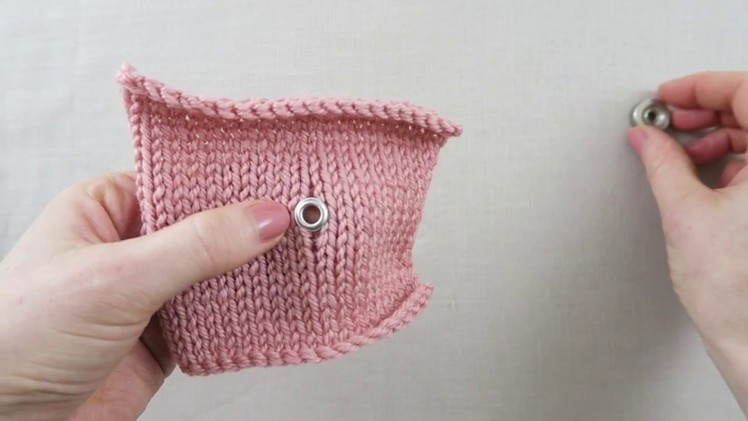 How to decorate your knitting with metal eyelets