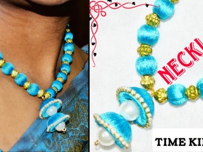 HOW TO MAKE NECKLACE AT HOME | DIY THREADED NECKLACE |
