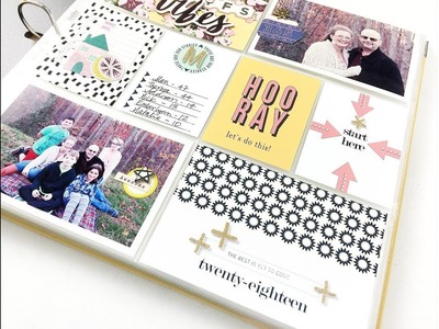 Hybrid Scrapbooking | 2018 Project Life Introduction Layout!! Plus A Product Release!