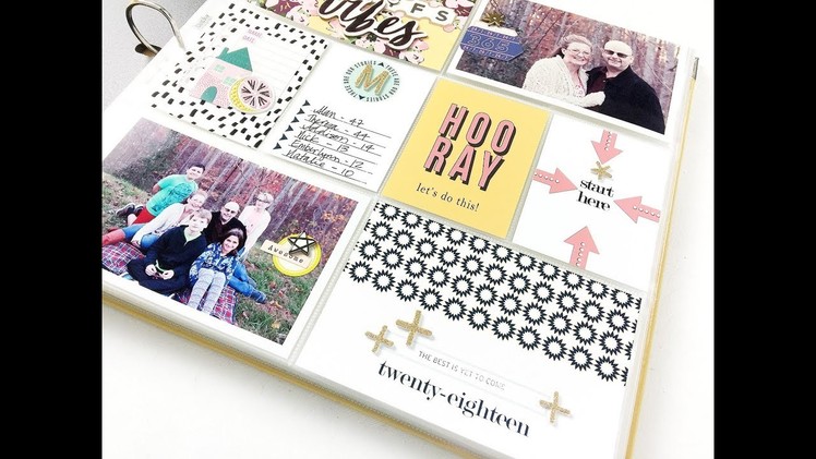 Hybrid Scrapbooking | 2018 Project Life Introduction Layout!! Plus A Product Release!