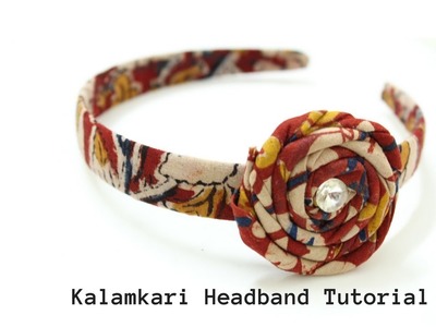 Kalamkari headband tutorial|How to make to Kalamkari fabric headband|