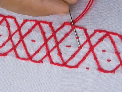 Latest nakshi katha  border line design| hand ambroidery katha stitch