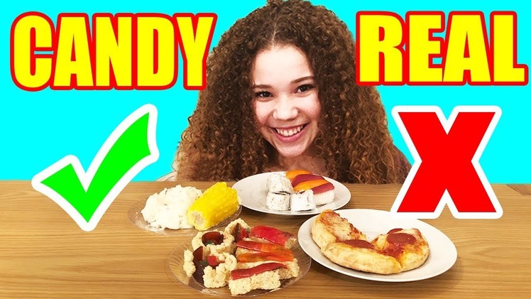 Making FOOD out of CANDY! DIY Edible Candy vs Real Food Challenge