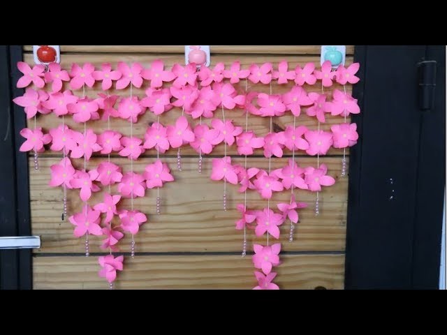 Paper wind chimes-How to make wind chime out of paper-wall hanging for decoration