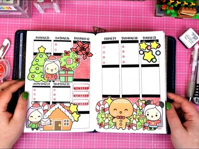 Plan with Me. A5 Travelers Notebook. Kawaii Christmas