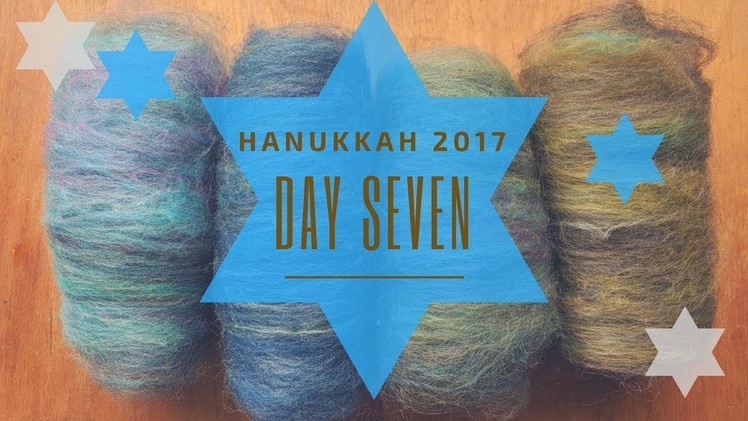 Rainbow Rolags Corespinning: Hanukkah 2017 Day Seven