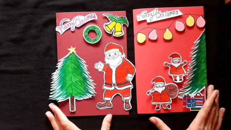 Santa Claus greeting card for Christmas part 2 || easy making