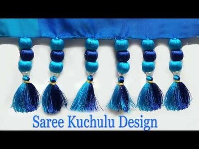 Saree kuchu design for party wear | saree kuchulu | tutorial