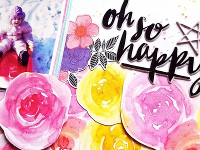 Scrapbooking Process- MY PAPERS** Hip Kit Club- Using Large Flowers