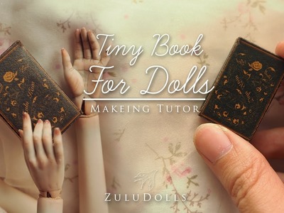 Tiny book for dolls tutor ｜diy | 親手做微型書本