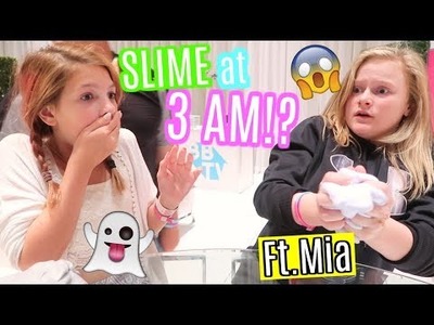 3 AM SLIME CHALLENGE | FT. Mia the gymnast! No Borax Butter & fluffy slime
