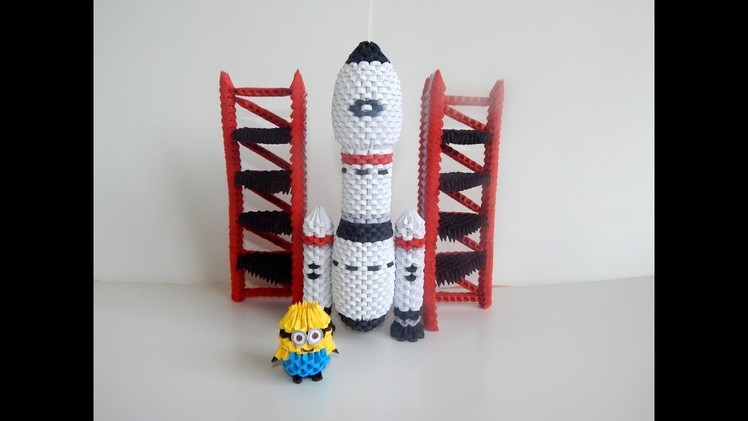 3D Origami  Space Rocket tutorial | Lego origami Space Rocket set part 2