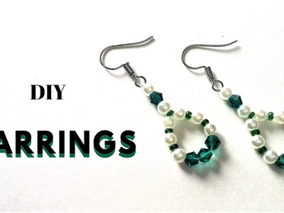 5 MINUTES DIY Earrings. Beading tutorial - how to make earrings