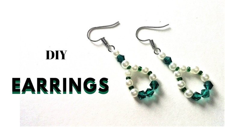 5 MINUTES DIY Earrings. Beading tutorial - how to make earrings