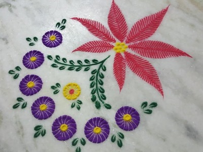 Attractive rangoli neat stylish,energetic,new year rangolijhoti muruja kolam muggulu punchuka muruja