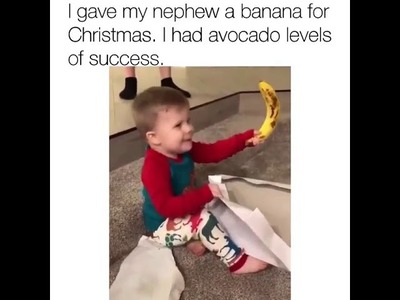 Banana for Christmas Gift??Watch his Reaction. 