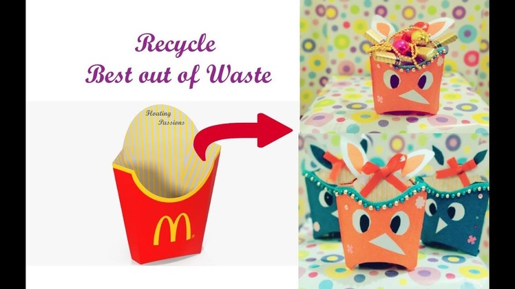 Best out of waste | Recycle McDonalds French Fries Box to Gift Box | Recycled Crafts | Goodies Box