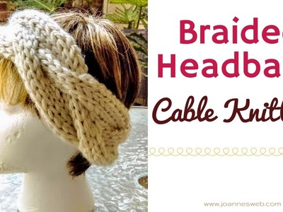 Braided Knitted Headband - Knitting with Cables - Knit Head Band