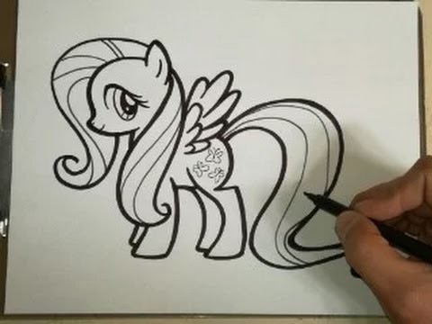 COMO DIBUJAR A FLUTTERSHY - MY LITTLE PONY. how to draw fluttershy - my little pony