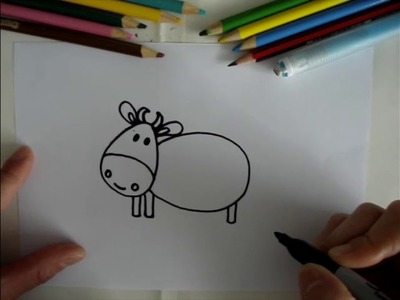 Como dibujar una vaca paso a paso