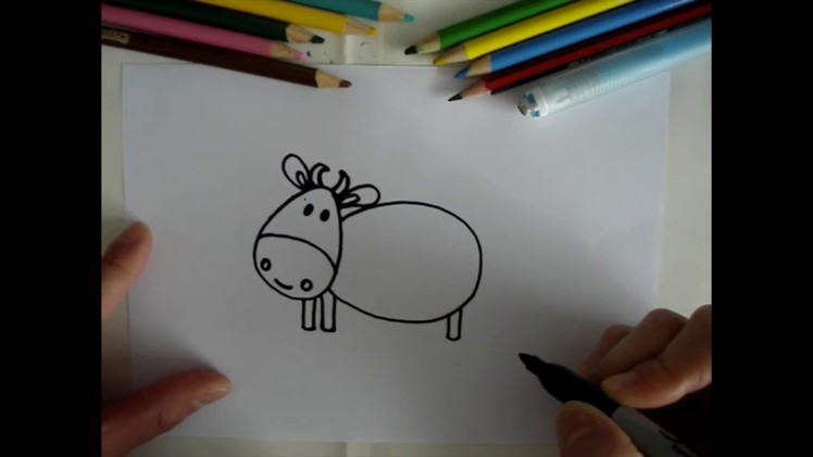 Como dibujar una vaca paso a paso