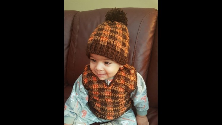 Crochet baby hat and vest part 1 of 2