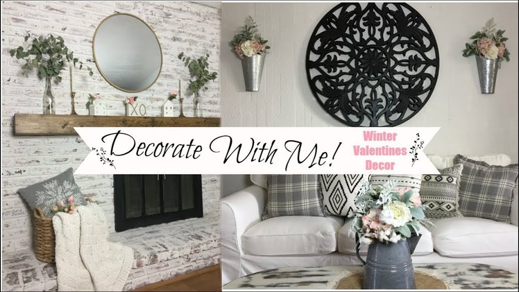 Decorate With Me | Winter Valentines Decor| Shabby Chic Farmhouse | Momma from scarcth