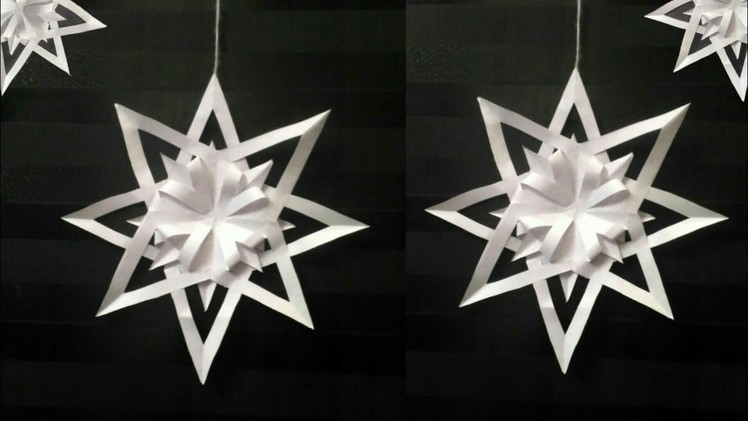 Decoration idea| Festive Decor| Easy to make Star-3 | DIY| Snowflake for Christmas Tree Decoration-5