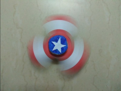 DIY Captain America fidget spinner by Insane DIY