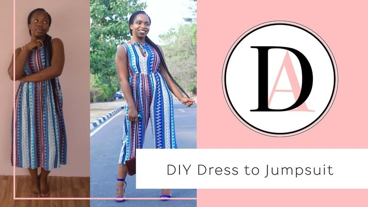 DIY Dress to Jumpsuit in 2 minutes #Refashion