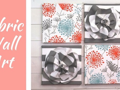 DIY Fabric Flower Wall Art