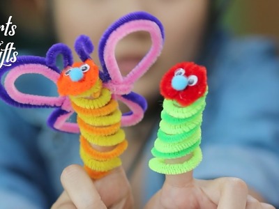DIY - Fuzzy Finger Puppets from The Very Hungry Caterpillar by Eric Carle