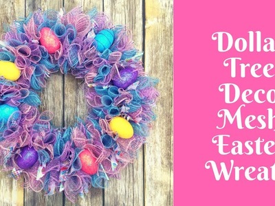 Dollar Tree Easter Crafts: Deco Mesh Easter Wreath
