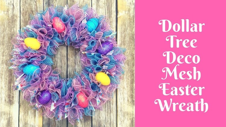 Dollar Tree Easter Crafts: Deco Mesh Easter Wreath