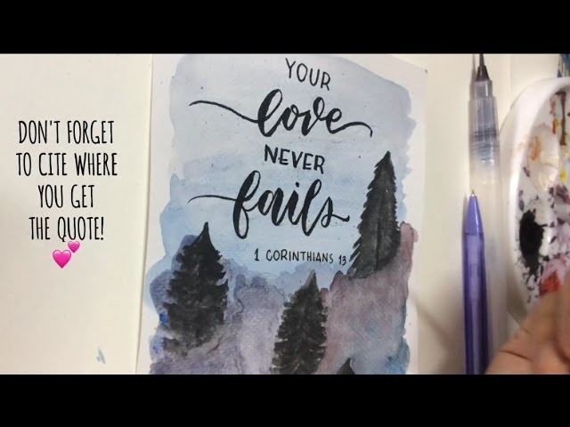 Easy Watercoloring Technique with Calligraphy Tutorial | ArtsyLetters