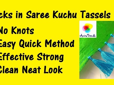 Hacks in Saree Kuchu - No knots easy method of making saree kuchu tassels