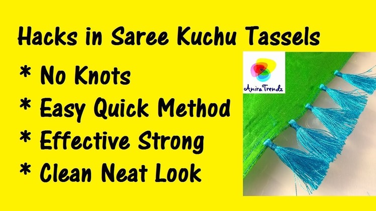 Hacks in Saree Kuchu - No knots easy method of making saree kuchu tassels