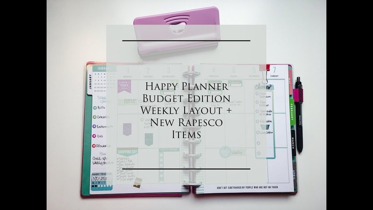 How I’m Using The Weekly Layout In My Happy Planner Budget Edition + Rapesco Items | Jan 1-7
