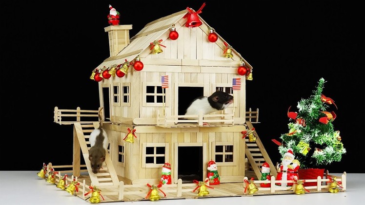 How to Build Christmas House for 2 Pet Rats