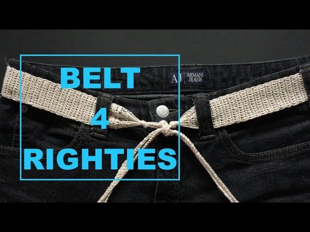 How To Crochet Easy Belt (4 Righties)