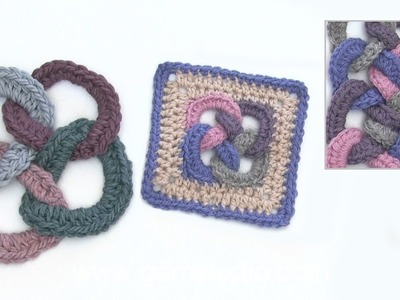 How to crochet several rings together.
