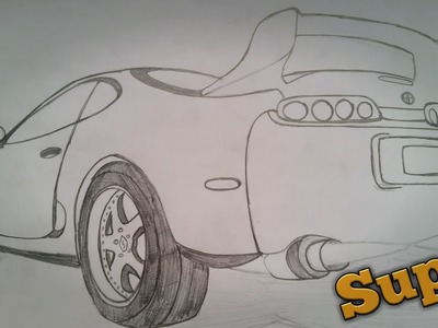 How to draw Toyota Supra (The EASY way)