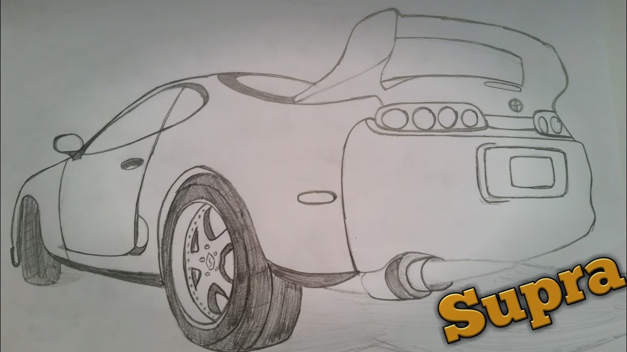 Toyota Supra Sketch by BombinArt on DeviantArt