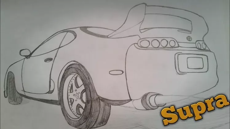 How to draw Toyota Supra (The EASY way)