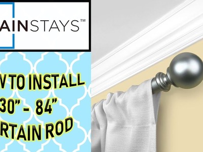How to install decorative curtain rod Mainstay walmart