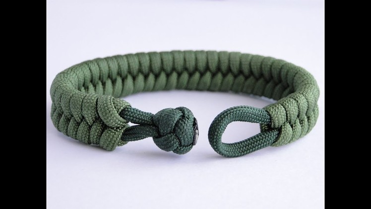 How to Make a Fishtail Knot and Loop Paracord Survival Bracelet "Clean Way"