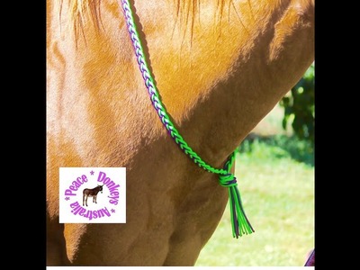 How to make a plaited paracord neck rope for a horse.