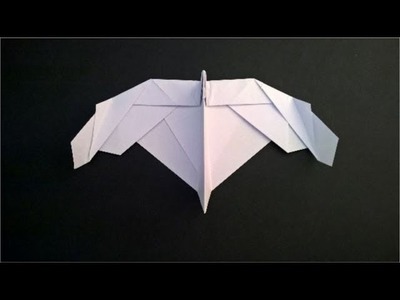 How to make flapping bat paper airplane – bionic pure origami – model bat
