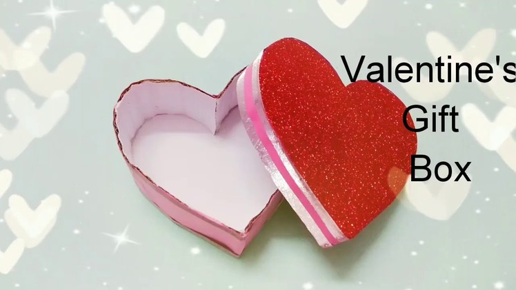 How To Make Heart Shape Paper Gift Box - DIY Valentine's Gift Box - Valentine's Gift Ideas